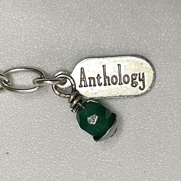 Anthology Rare Vintage Green Mother Of Pearl Shell Chain Necklace Pearls Beaded - Picture 2 of 7